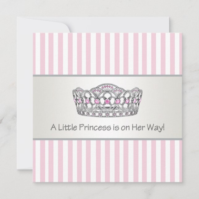 Princess Tiara Pink Princess Baby Shower Invitation (Front)
