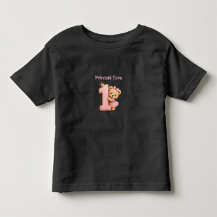 Princess Turns One Toddler Girl Birthday T-Shirt