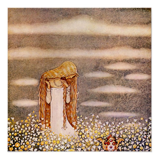 “Princess Tuvstarr” John Bauer Watercolor Poster (Front)