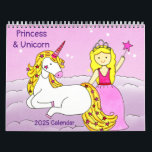 Princess & Unicorn 2025 Calendar<br><div class="desc">Celebrate the year with your princess and unicorn friends with this colourful,  joyful,  and whimsical calendar. Give this as gift for the sweet princesses in your life.</div>