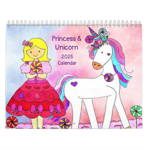 Princess & Unicorn 2025 Calendar Volume 3