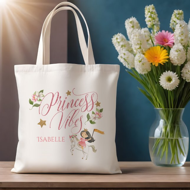 Princess Vibes Personalised - Cute Princess Horse Tote Bag (Creator Uploaded)
