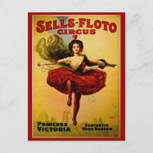 Princess Victoria Vintage Circus Postcard