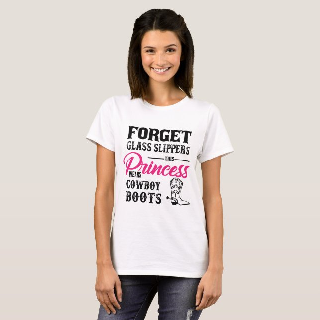 Princess Wears Cowboy Boots T-shirt (Front Full)