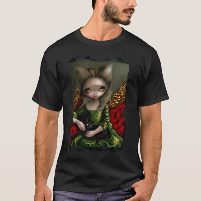 Princess with a Black Cat gothic rococo Shirt (Front)
