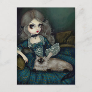 "Princess with a Himalayan Cat" Postcard