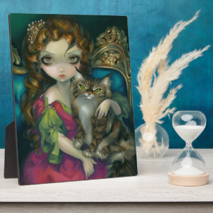 "Princess with a Maine Coon Cat" Plaque