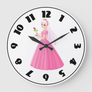 Princess With A Rose Clock