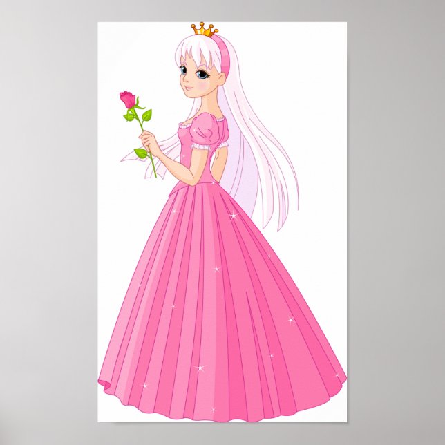 Princess With A Rose Poster (Front)