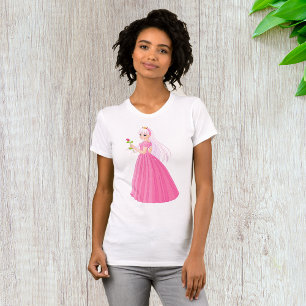 Princess With A Rose Womens T-Shirt