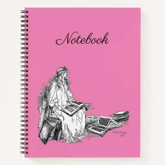 Princess with Books Notebook (Front)