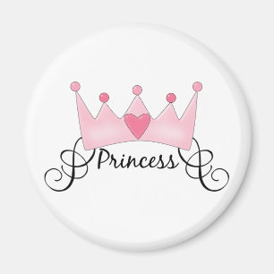 Princess With Crown - Customisable Magnet