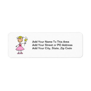 Princess With Wand Return Address Label
