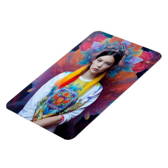 Princess with white sweater magnet (Left Side)