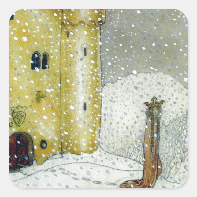Princessa by Snowy Castle Square Sticker (Front)
