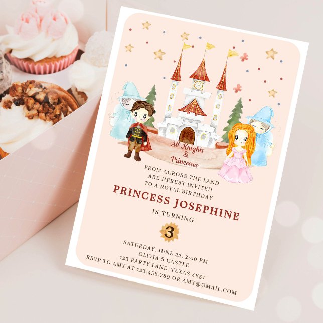 Princesses and Knights Girl Birthday Invitation (Creator Uploaded)