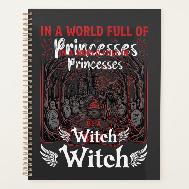 Princesses Be Witch Halloween Castle Cauldron Grav Planner (Front)