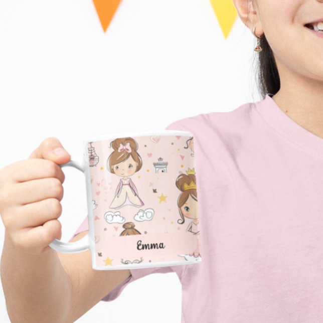 Princesses & Hearts Soft Pastels Kids' Coffee Mug (Creator Uploaded)