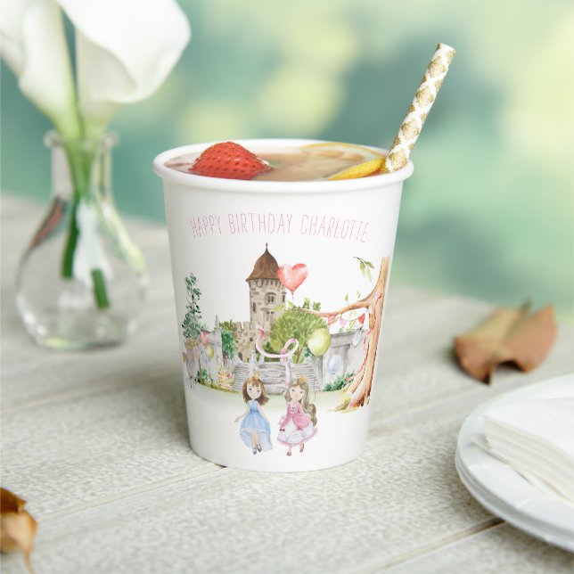 Princesses, Knights & Dragons Fairy Tale Birthday Paper Cups (Insitu)