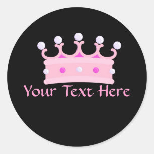PrincessPartyCrown2 Classic Round Sticker