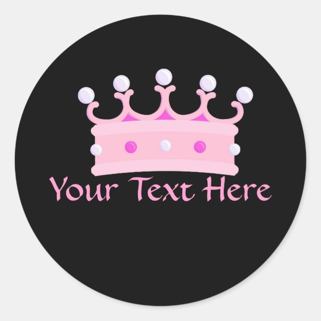 PrincessPartyCrown2 Classic Round Sticker (Front)