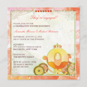 Princess's Carriage: Engagement Invitations