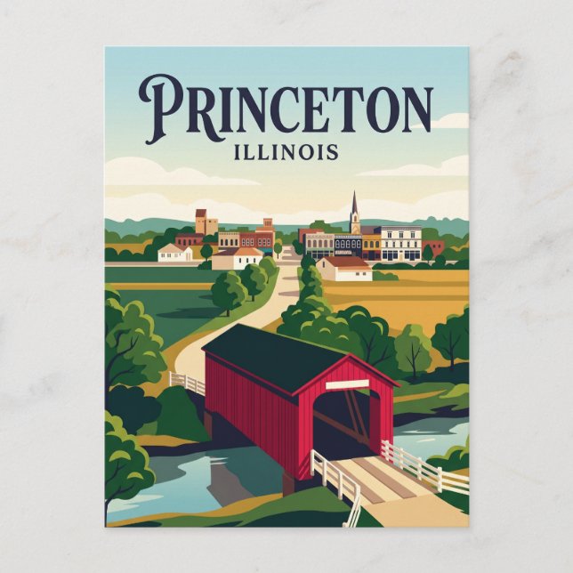 Princeton Illinois Postcard (Front)