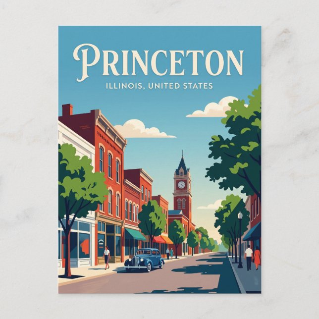 Princeton Illinois Postcard (Front)