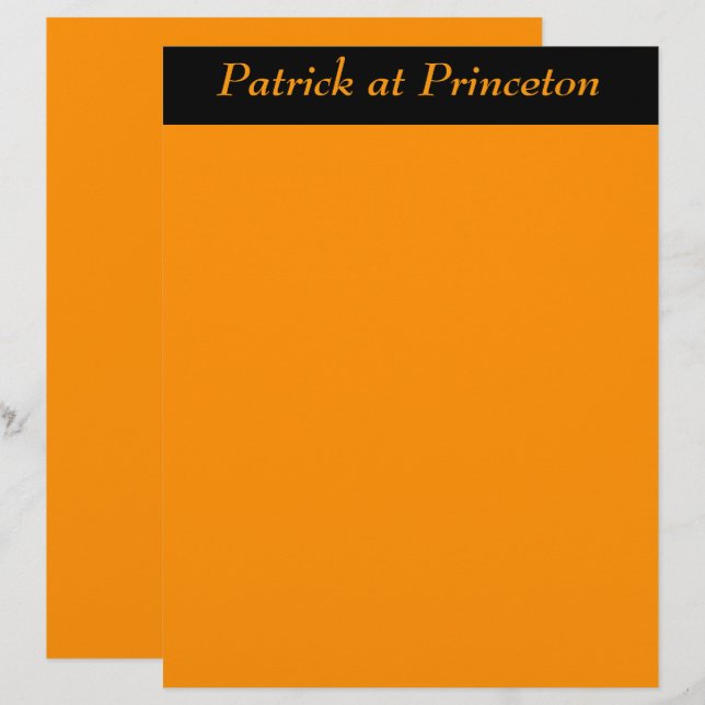 Princeton Orange Personalised (Front/Back)