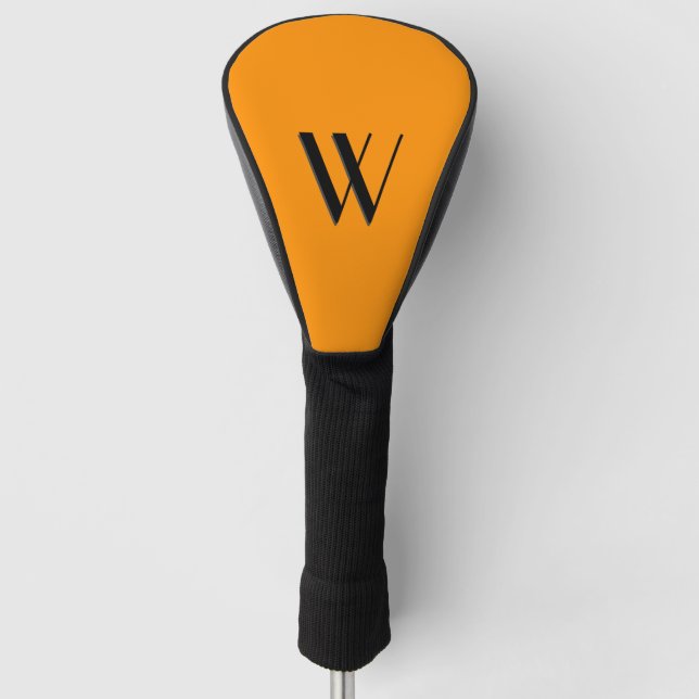 Princeton Orange Personalised Golf Head Cover (Front)
