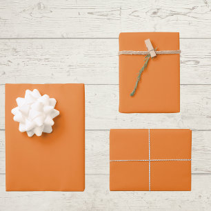 Princeton Orange Solid Colour Wrapping Paper Sheet