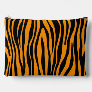 Princeton Orange Zebra Print Accessory Pouch