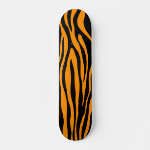 Princeton Orange Zebra Print Skateboard