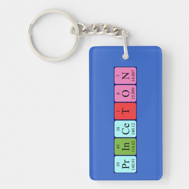Princeton periodic table name keyring (Front)