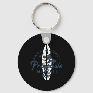 Princeville Kauai Hawaiian Surfing Vintage Hawaii Key Ring