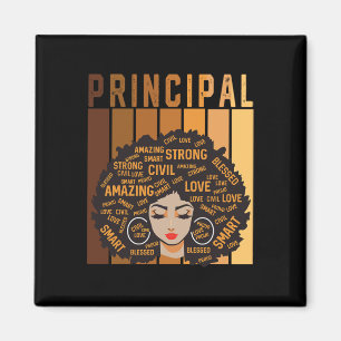 Principal Afro African American Women Black Histor Magnet