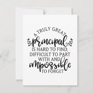 Principal Appreciation Day Ideas Card