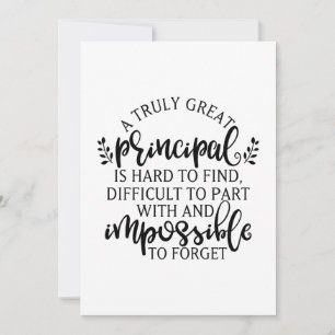 Principal Appreciation Day Ideas Card