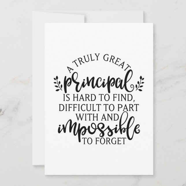 Principal Appreciation Day Ideas Holiday Card (Front)