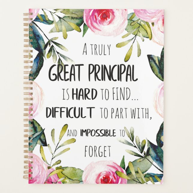 Principal Appreciation Gift Principal Office decor Planner (Front)