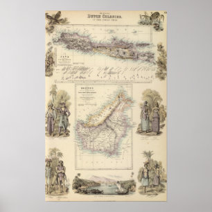 Principal Dutch Colonies in the Indian Seas Poster