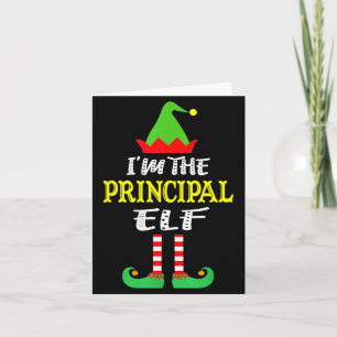 Principal Elf Matching Family Group Christmas  Card