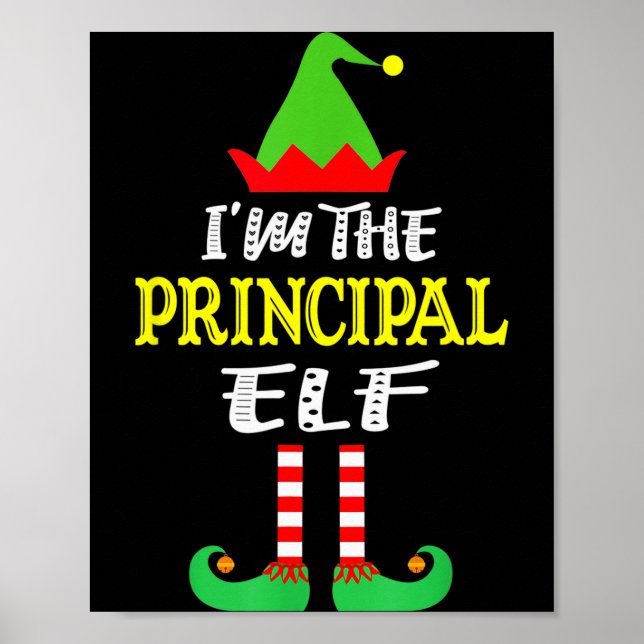 Principal Elf Matching Family Group Christmas  Poster (Front)