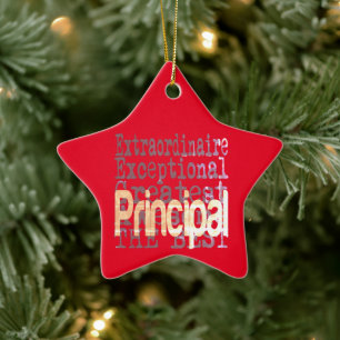 Principal Extraordinaire Ceramic Ornament