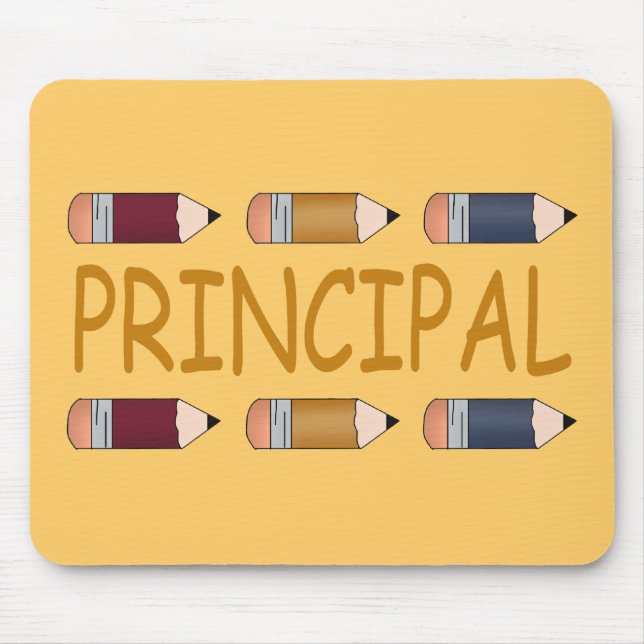 Principal Gift With Pencil Border Mouse Pad (Front)