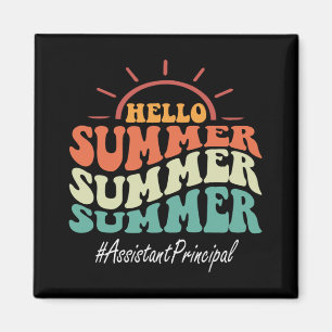 Principal Groovy Last Day Of School Hello Summer  Magnet