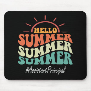 Principal Groovy Last Day Of School Hello Summer  Mouse Pad