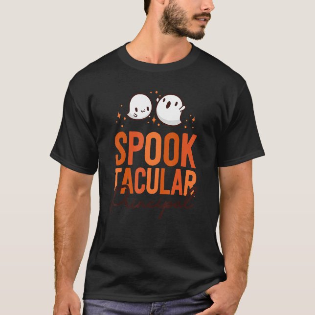 Principal Halloween School Party Matching Front Of T-Shirt (Front)