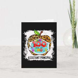 Principal Life Happy 100th Day Of School Face Mask Card