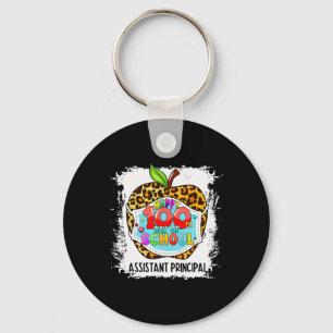 Principal Life Happy 100th Day Of School Face Mask Key Ring